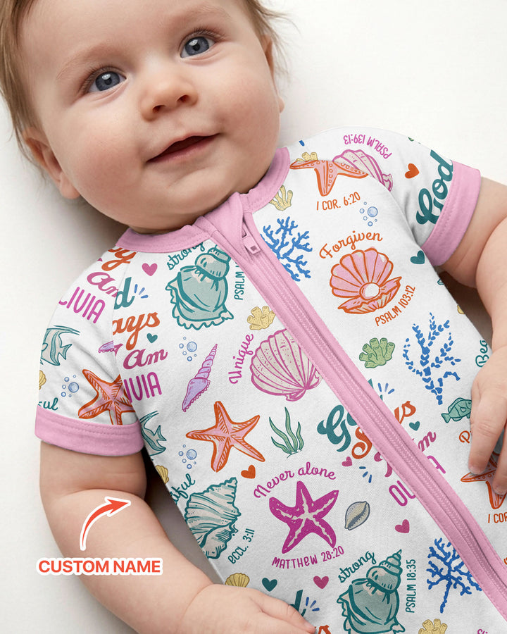 Plantilla PERSONALIZADA de Bambú Pijama Corto con Cremallera