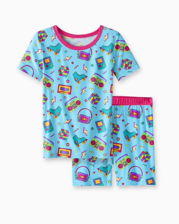 Pijama de dos piezas de bambú de manga corta y pantalón corto "El mejor papá del mundo"