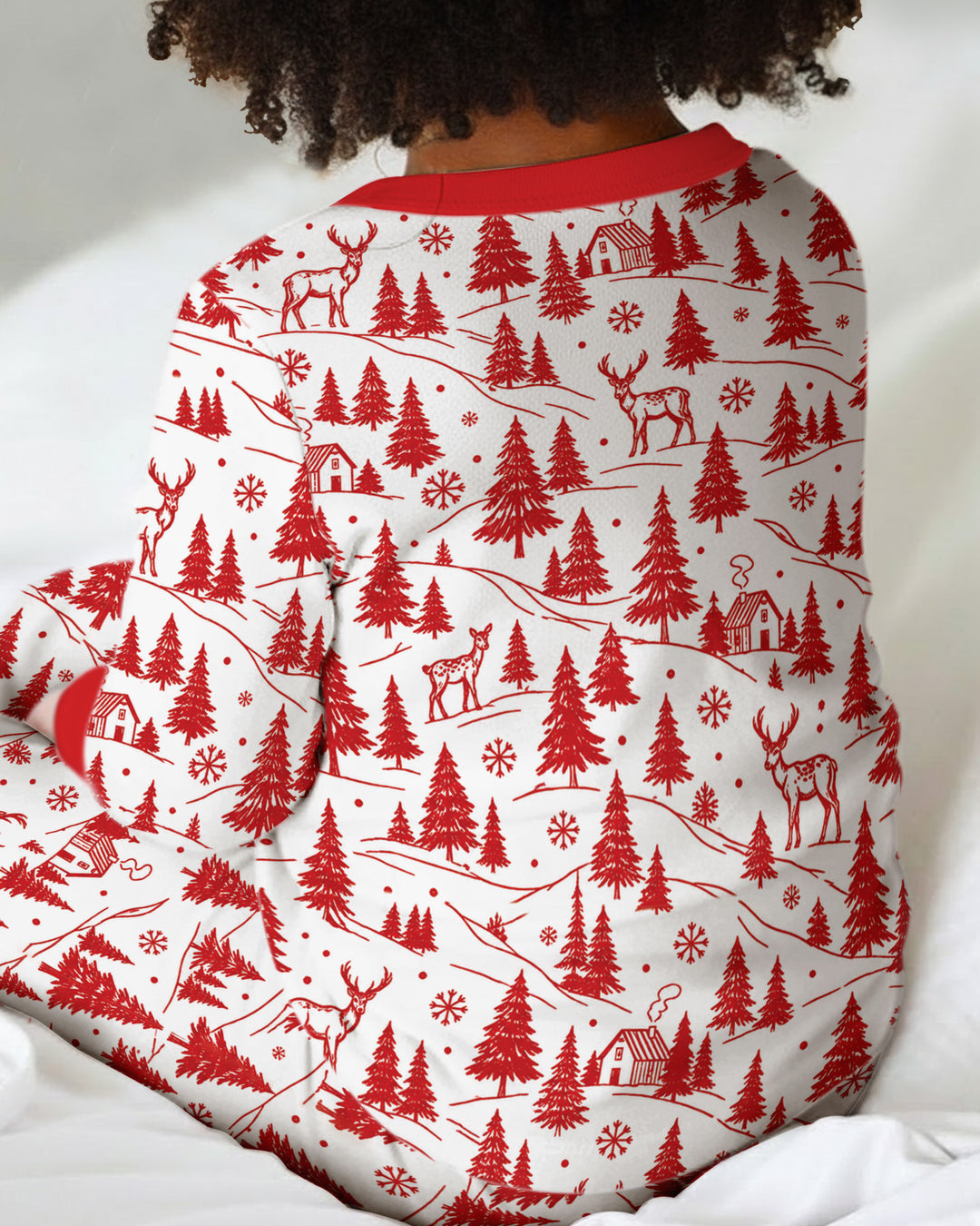 Custom Name North Pole Train Bamboo Two Piece Long Sleeve Pajama Set