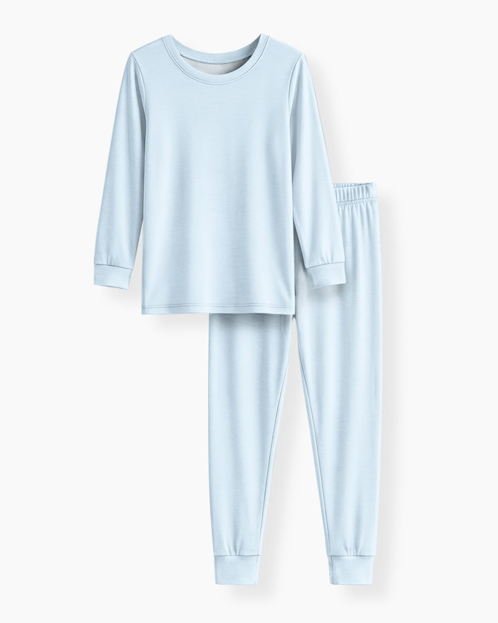 Ice Blue Bamboo Two Piece Pajama Set