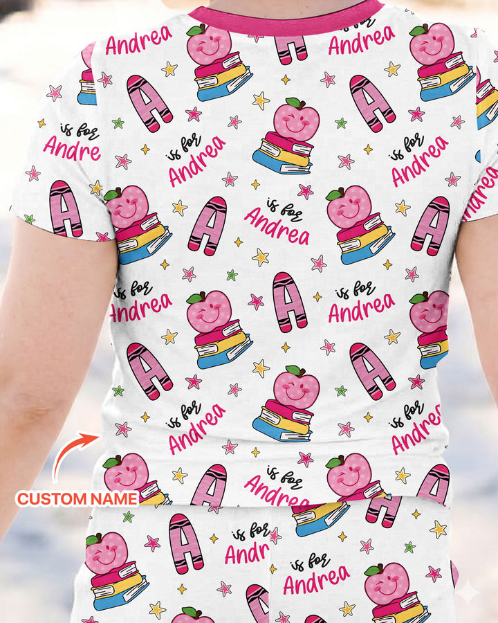 Conjunto de Pijama de Dos Piezas de Bambú con Mangas Cortas y Pantalones Cortos