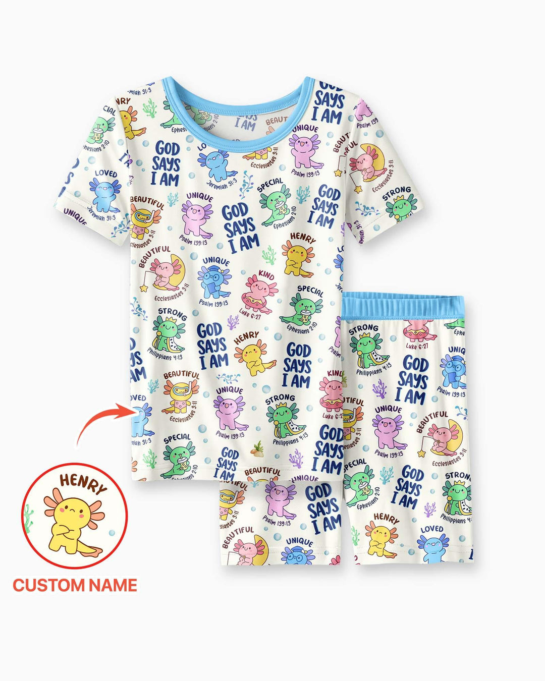Schlafanzug-Set zweiteilig, kurze Ärmel, kurze Hose, Bambus
