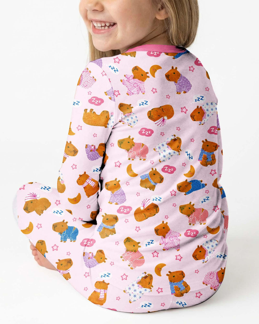 Capyjama Family Matching Bamboo Two Piece Long Sleeve Pajama Set