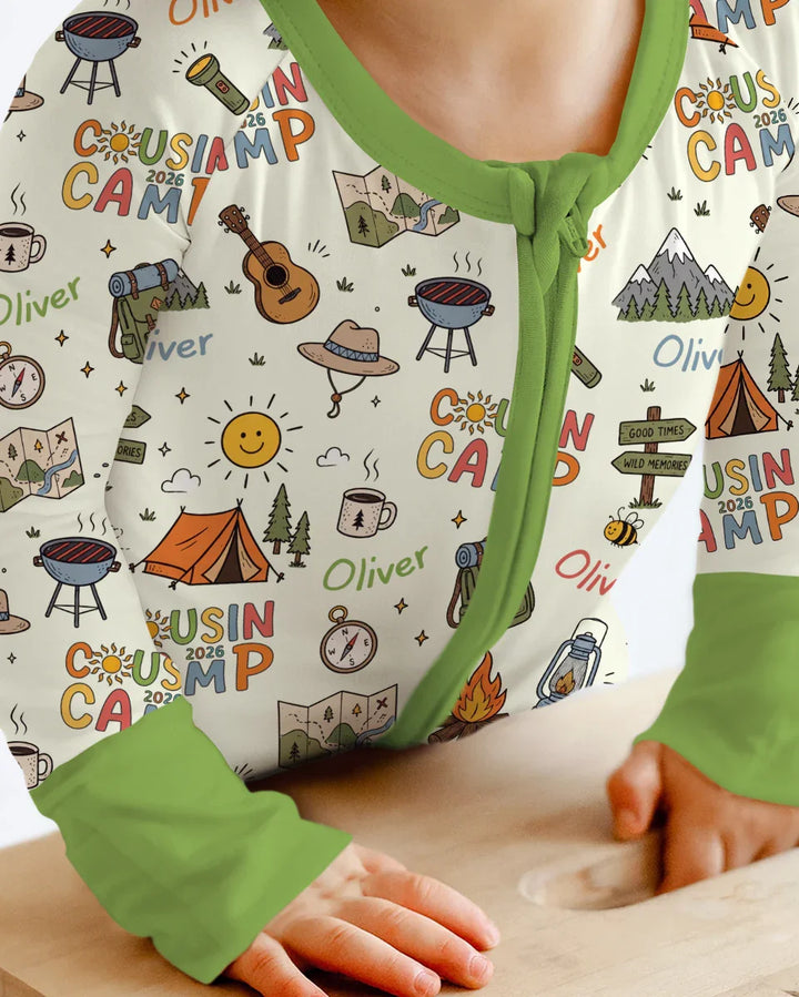 Custom Name Cousin Camp 2026Bamboo Convertible Zippy