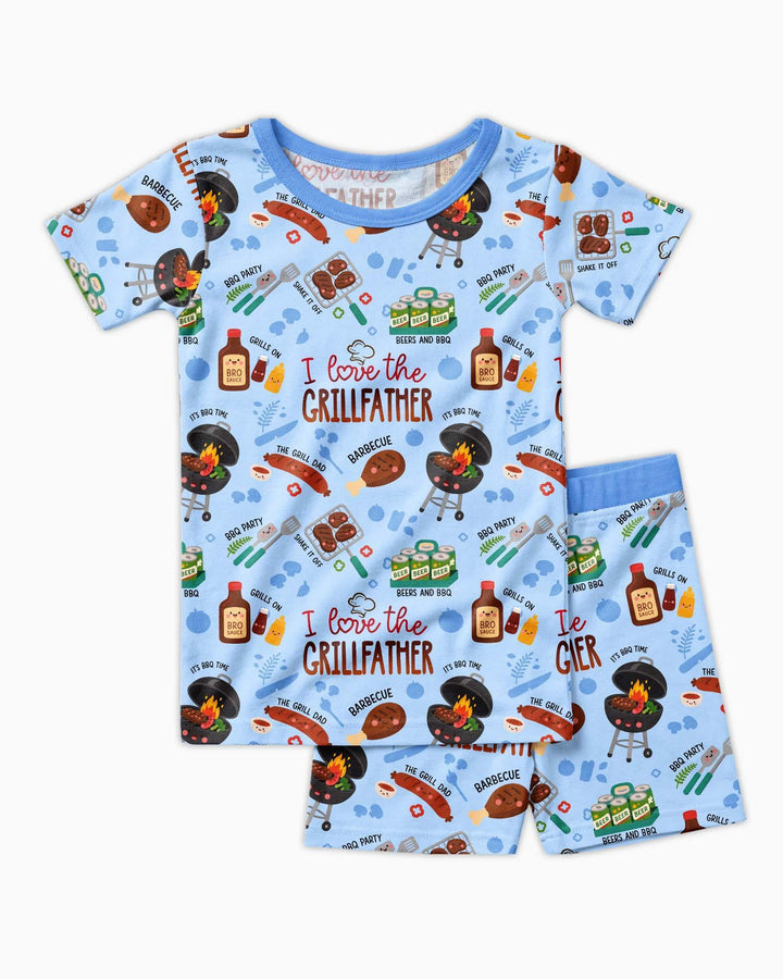 Template Zweiteiliges Pyjama-Set mit kurzen Ärmeln und Shorts
