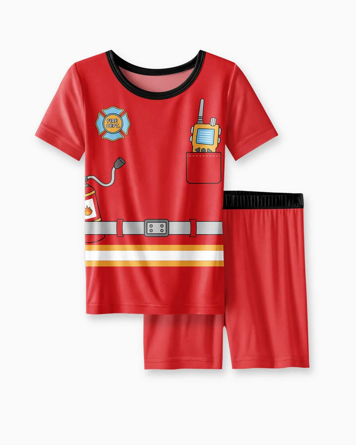 Conjunto de Pijama de Dos Piezas de Bambú con Mangas Cortas y Pantalones Cortos