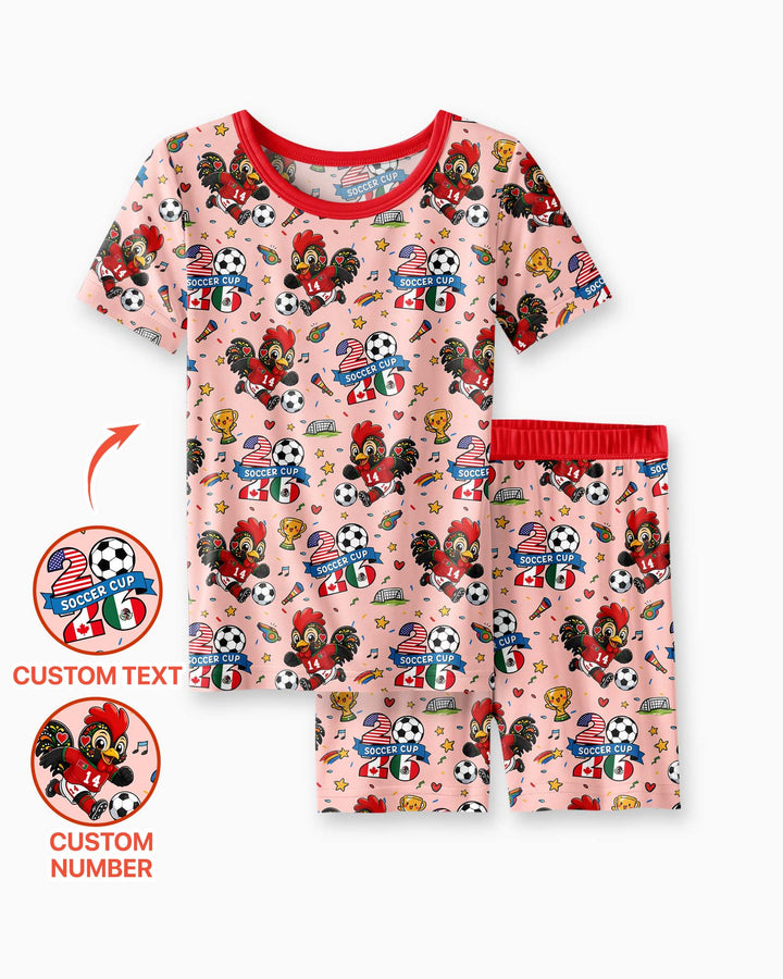 Conjunto de Pijama de Dos Piezas de Bambú con Mangas Cortas y Pantalones Cortos