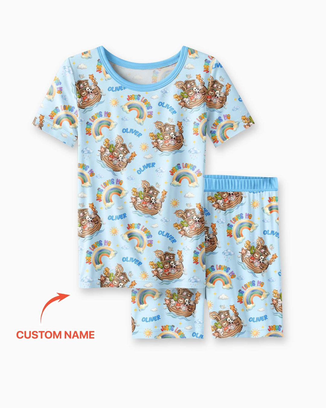 Conjunto de Pijama de Dos Piezas de Bambú con Mangas Cortas y Pantalones Cortos