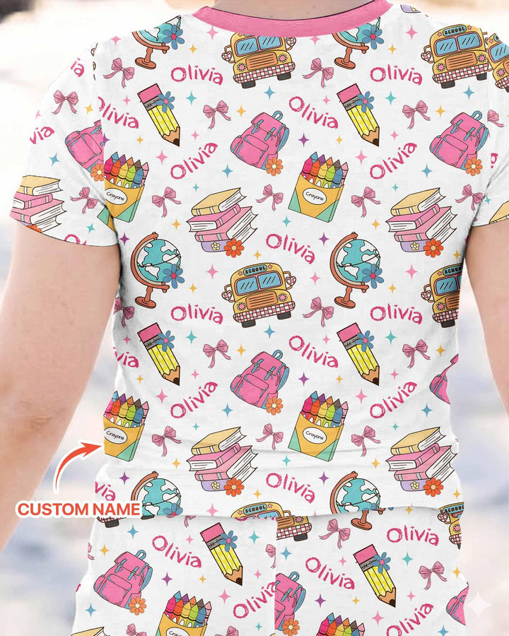 Zweiteiliges, kurzärmliges Pyjama-Set mit Marienkäfern