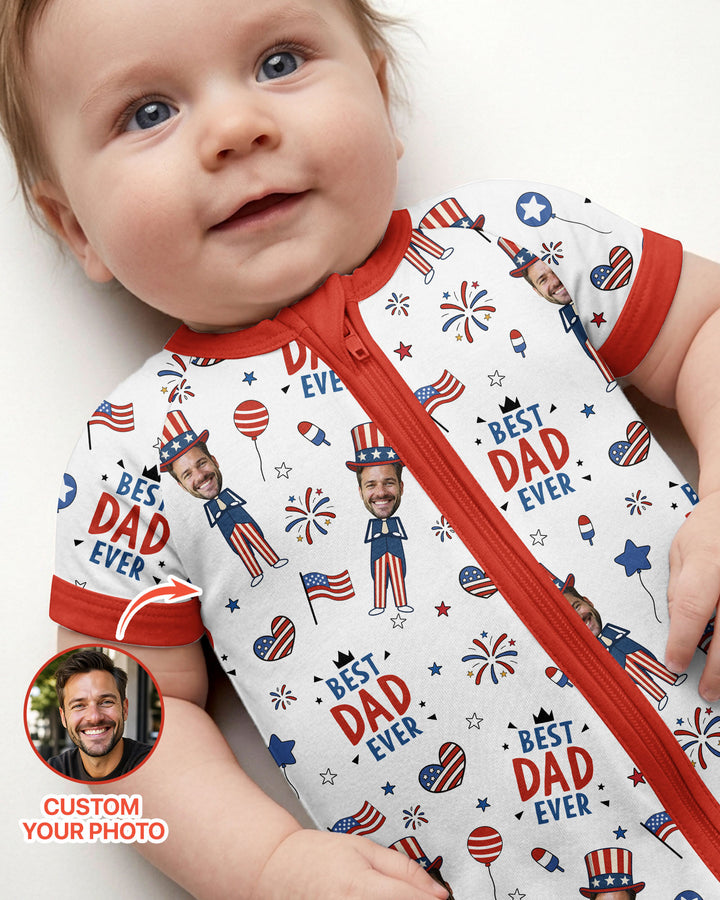 Plantilla PERSONALIZADA de Bambú Pijama Corto con Cremallera