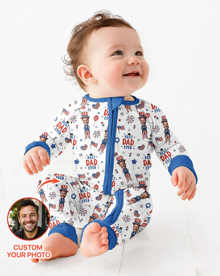 Custom Photo Best Patriotic Family Ever Bamboo Convertible Zippy