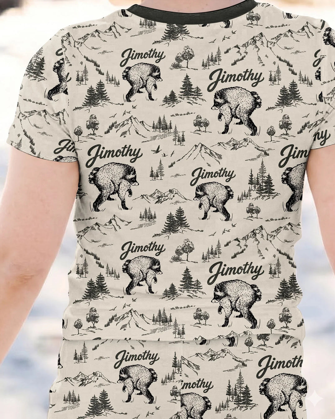Conjunto de pijama de dos piezas de manga corta de bambú