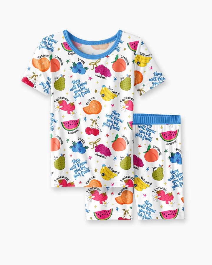 Schlafanzug-Set zweiteilig, kurze Ärmel, kurze Hose, Bambus