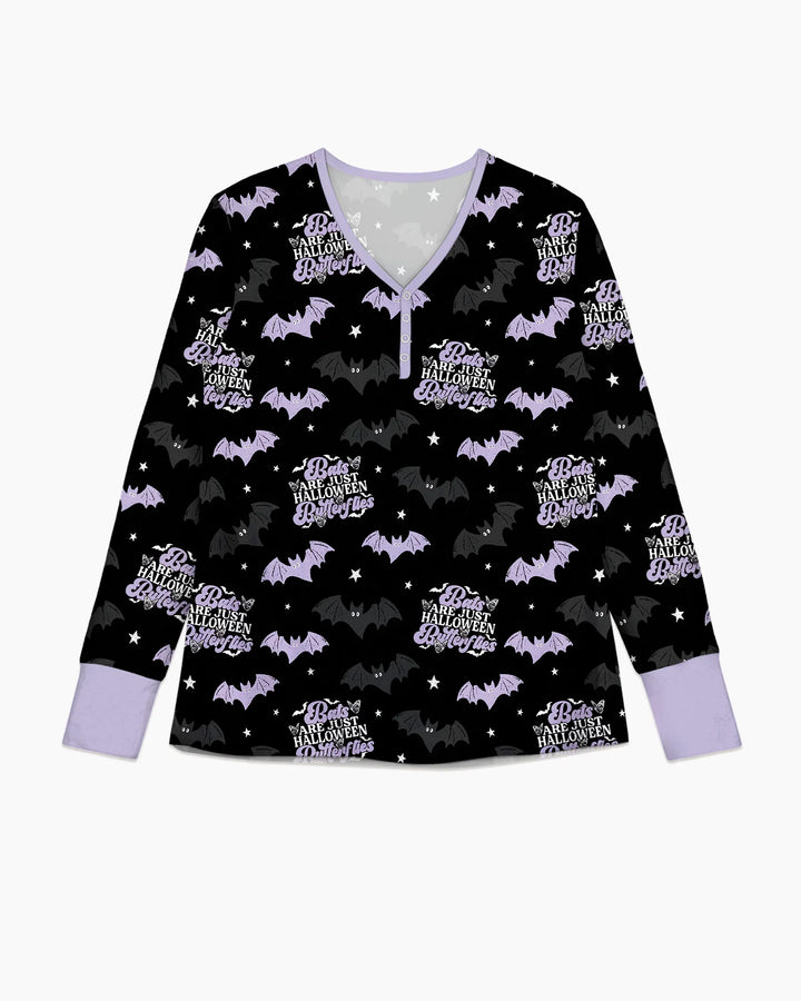 Halloween Butterflies Bamboo Women Pajama Set