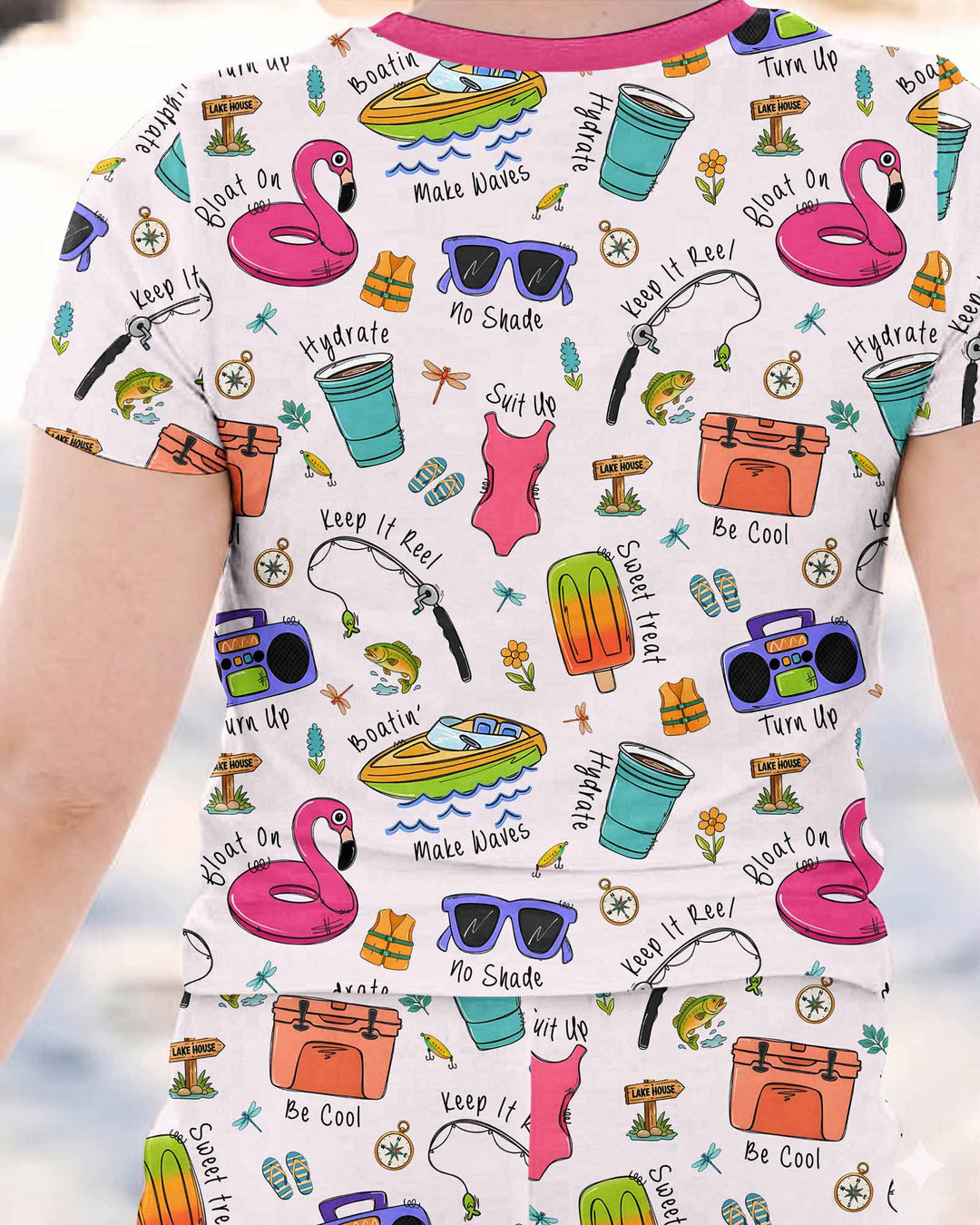 Lake Days Bamboo Two Piece Short Sleeve Pajama Set