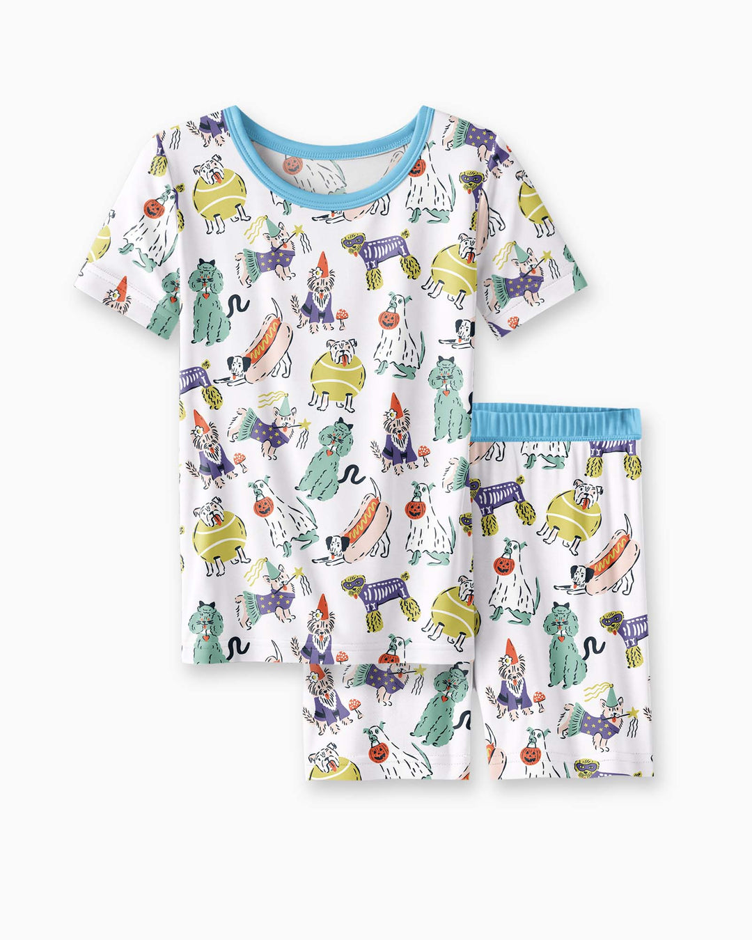 Bark-O-Ween Bamboo Two Piece Short Sleeve Shorts Pajama Set