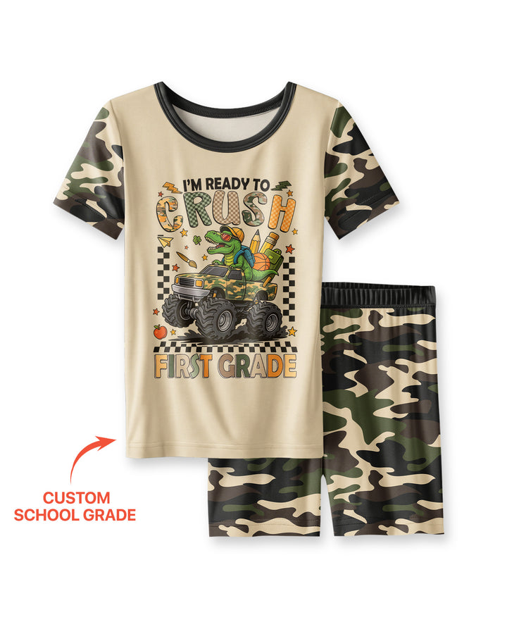 Schlafanzug-Set zweiteilig, kurze Ärmel, kurze Hose, Bambus