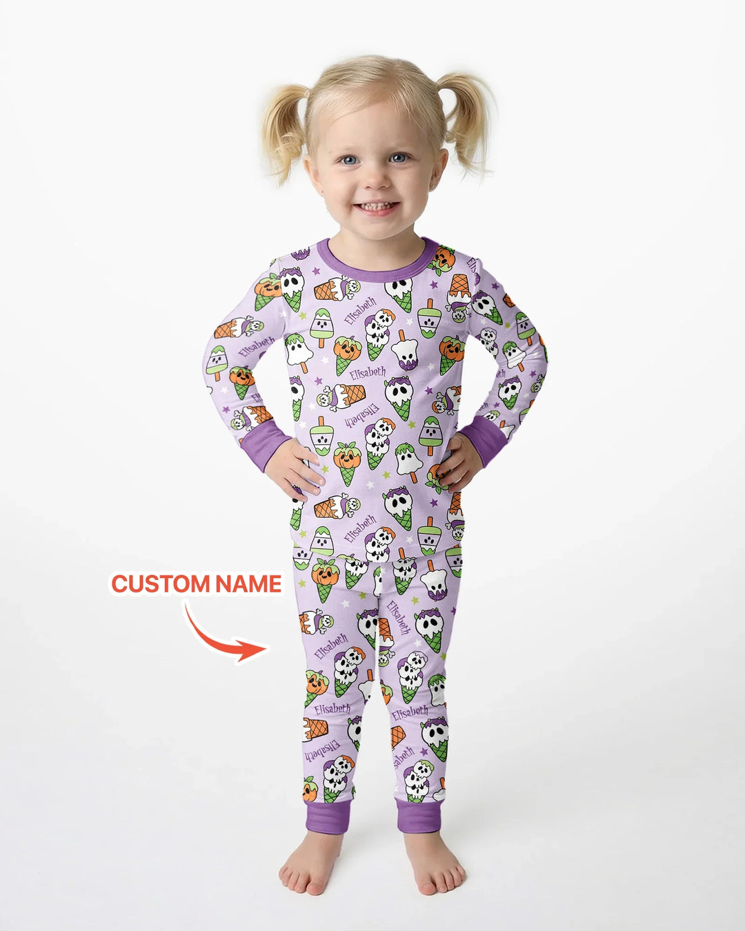 Conjunto de pijama de dos piezas de bambú con mangas largas, plantilla PERSONALIZADA