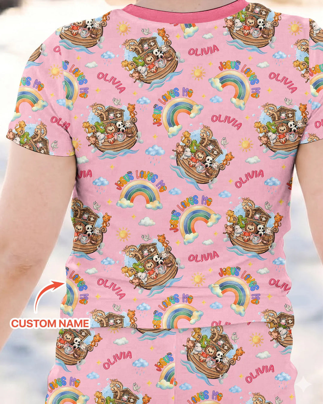 Conjunto de pijama de dos piezas de bambú de manga corta, plantilla personalizada