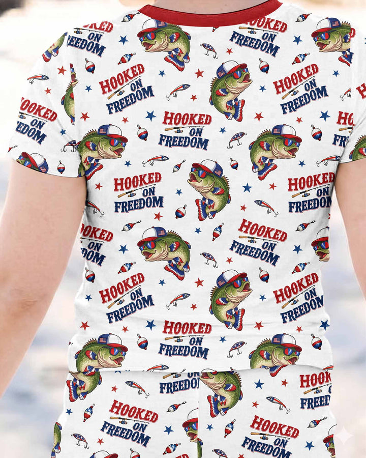 Hooked On Freedom Bamboo Two Piece Short Sleeve Pajama Set