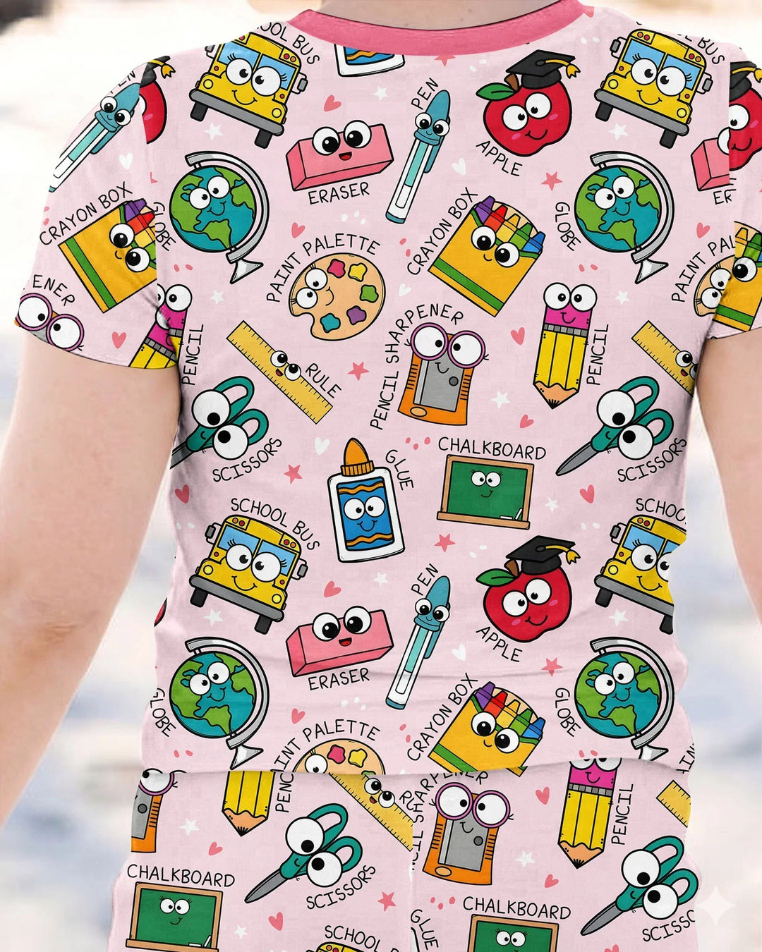 Zweiteiliges, kurzärmliges Pyjama-Set mit Marienkäfern
