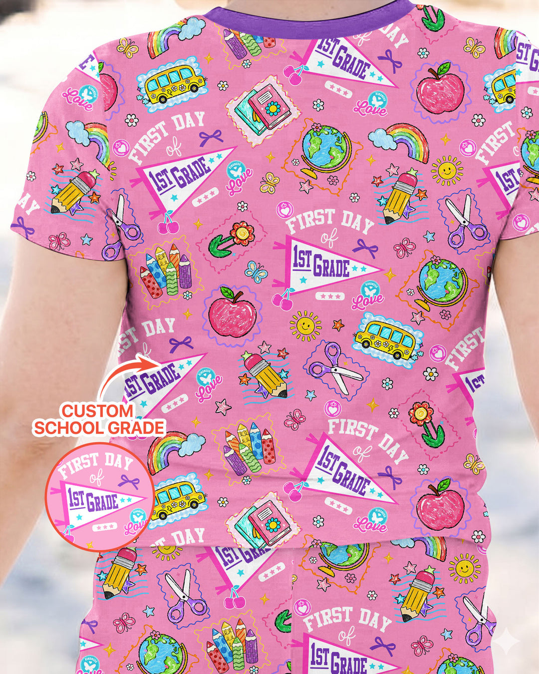 Zweiteiliges, kurzärmliges Pyjama-Set mit Marienkäfern