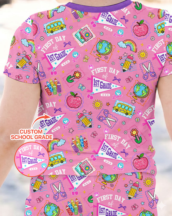 Zweiteiliges, kurzärmliges Pyjama-Set mit Marienkäfern
