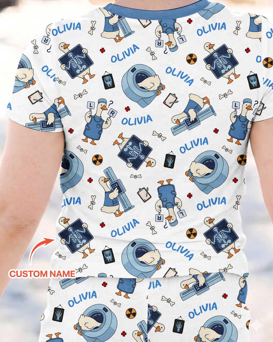 Zweiteiliges, kurzärmliges Pyjama-Set mit Marienkäfern