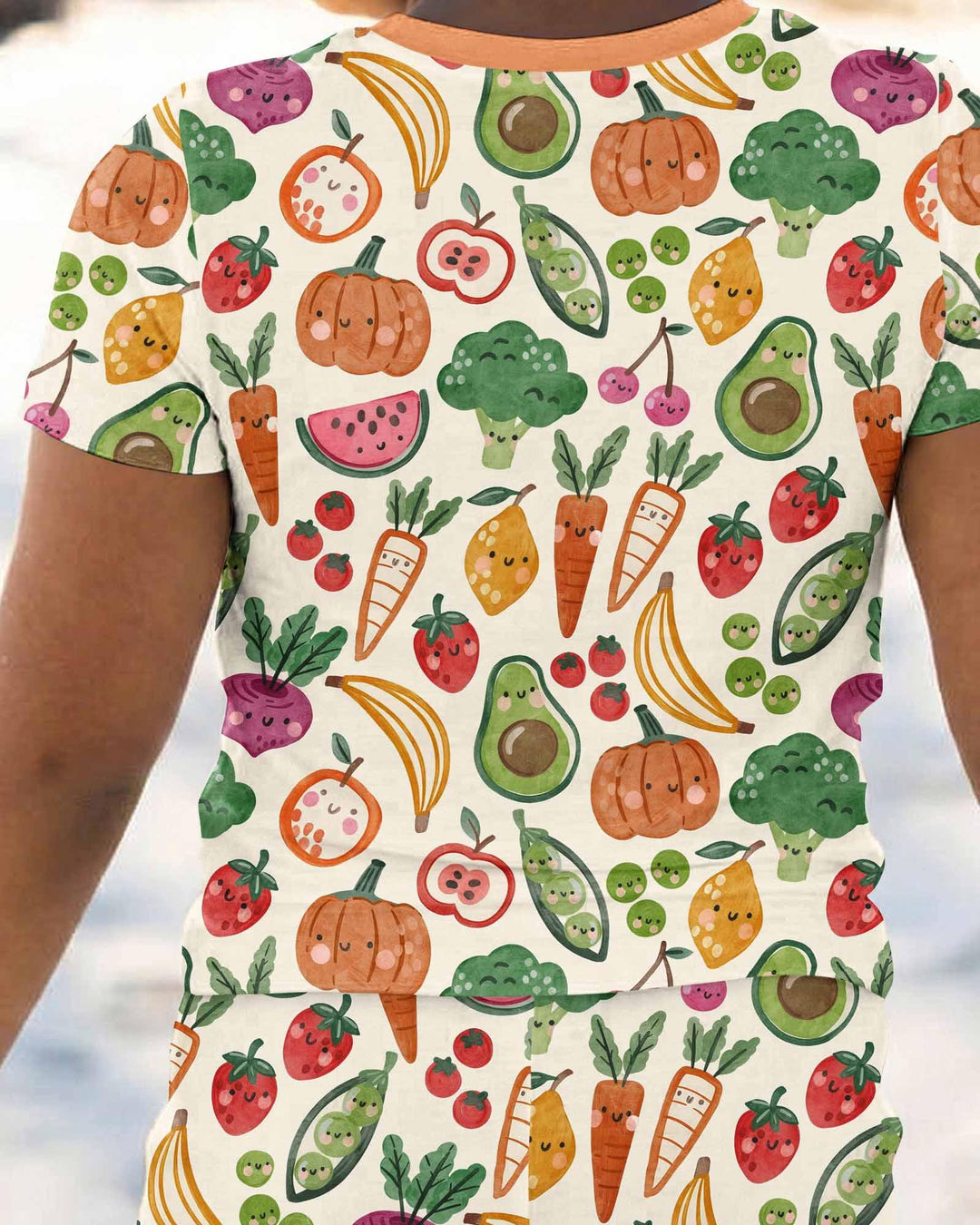 Conjunto de pijama de dos piezas de manga corta de bambú