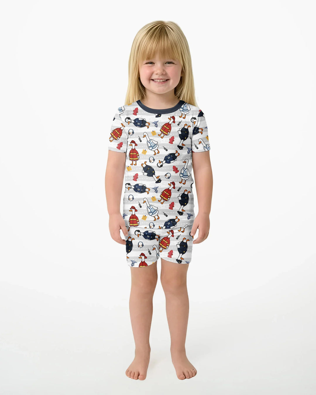 Schlafanzug-Set zweiteilig, kurze Ärmel, kurze Hose, Bambus