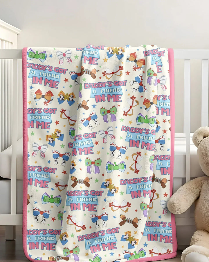 Daddy's Got A Friend In Me Bamboo Blanket
