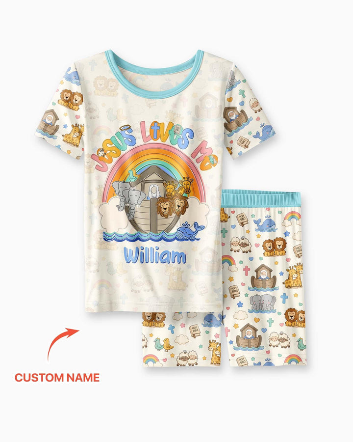 Conjunto de Pijama de Dos Piezas de Bambú con Mangas Cortas y Pantalones Cortos