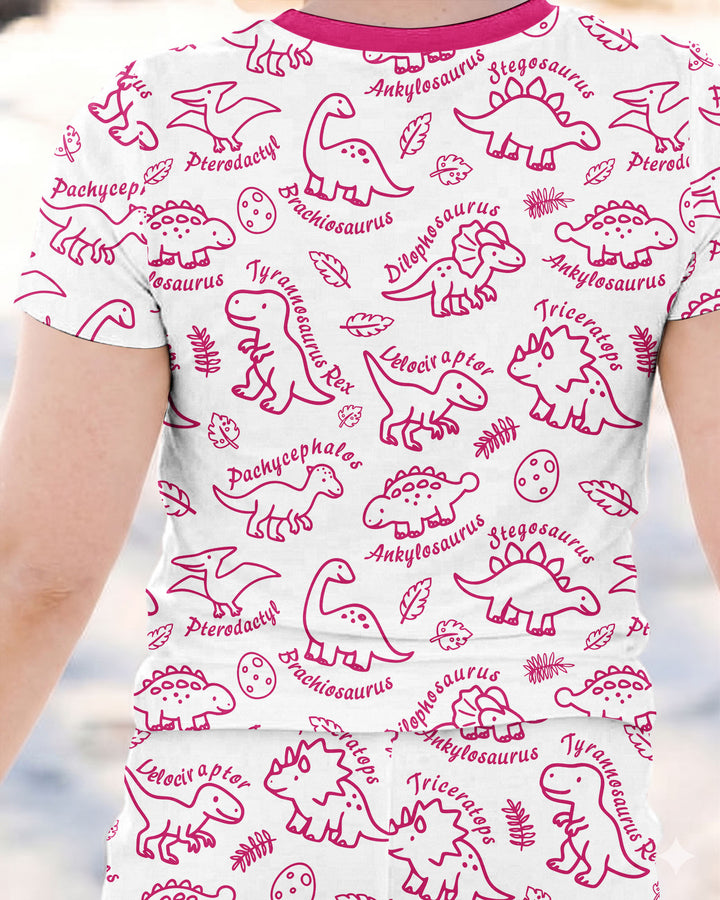 Conjunto de pijama de dos piezas de manga corta de bambú