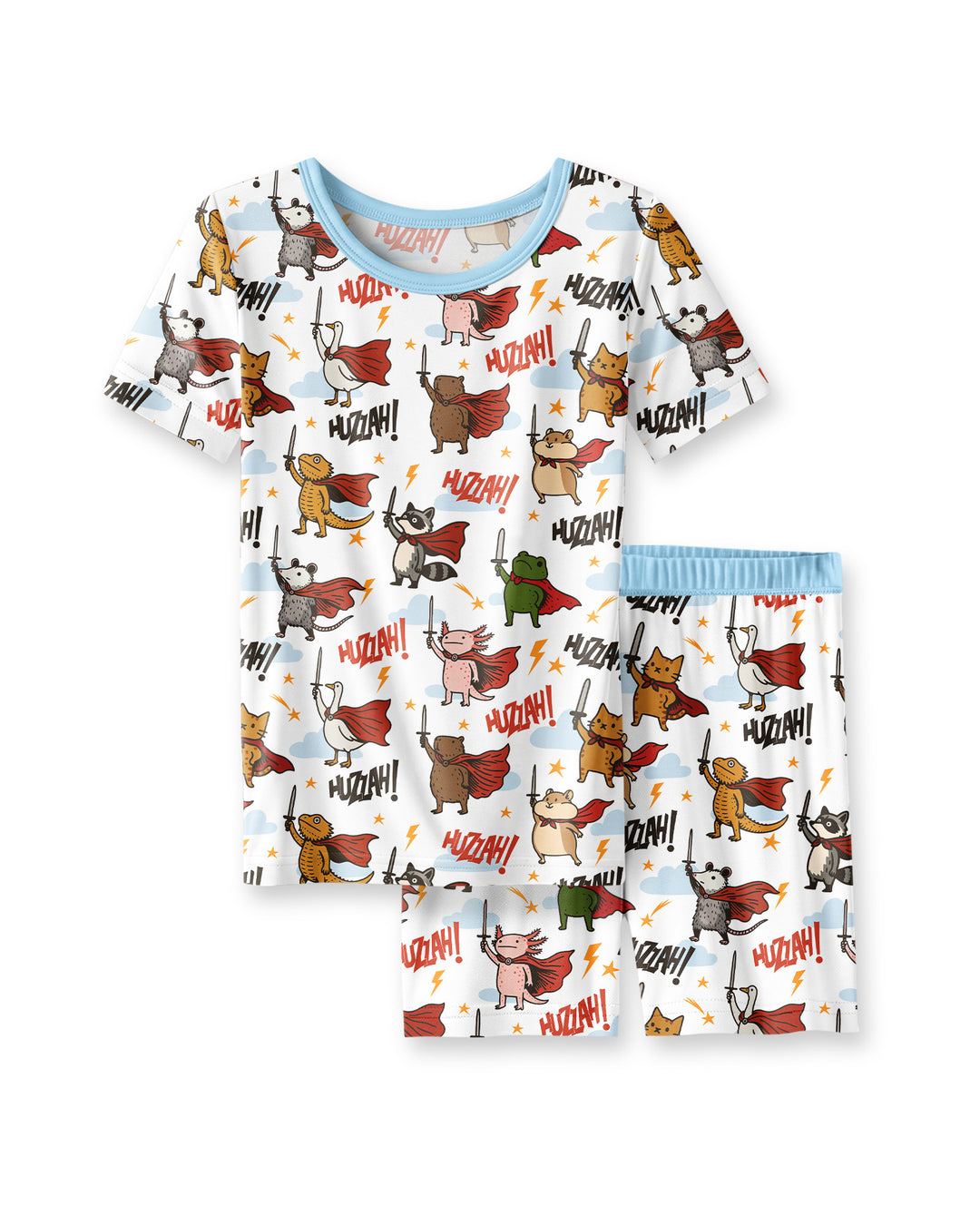 Huzzah! Huzzah! Bamboo Two Piece Short Sleeve Shorts Pajama Set