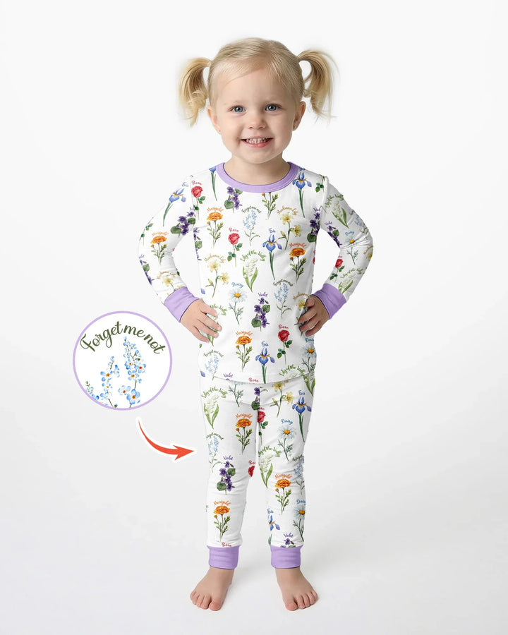 Conjunto de pijama de dos piezas de bambú de manga larga