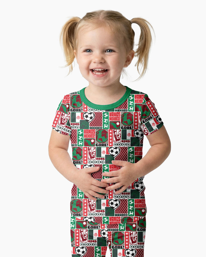 Conjunto de pijama de dos piezas de manga corta de bambú