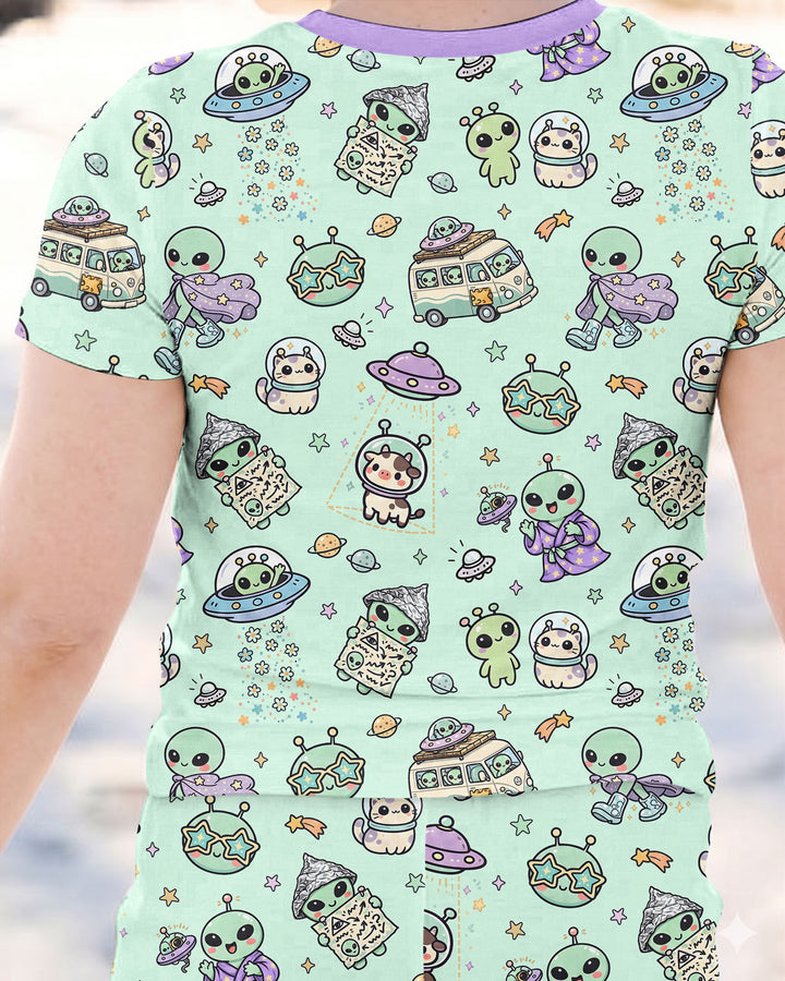 Little Alien Explorer Bamboo Two Piece Short Sleeve Pajama Set