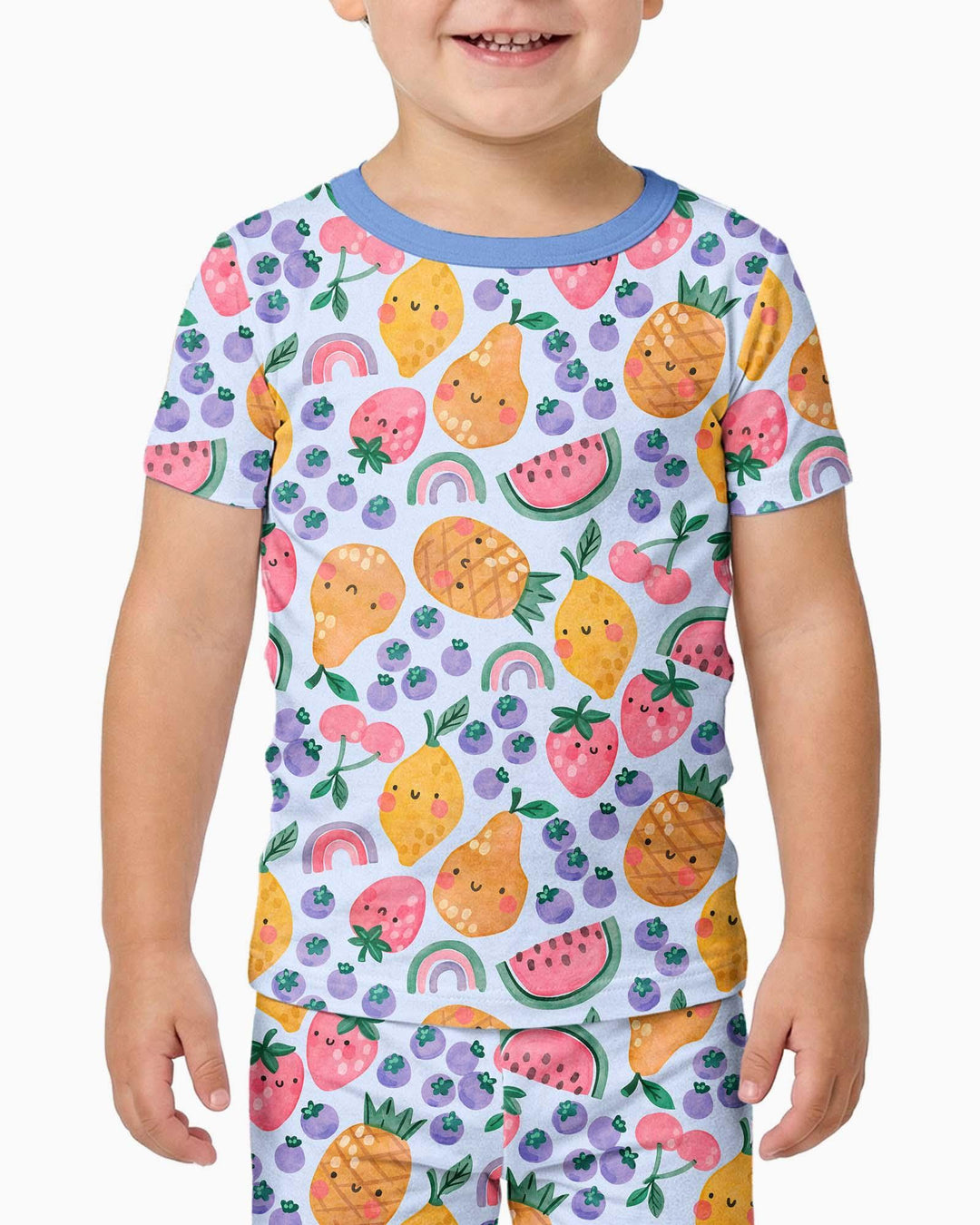 Conjunto de pijama de dos piezas de manga corta de bambú