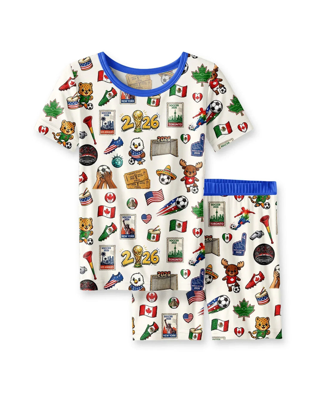 Schlafanzug-Set zweiteilig, kurze Ärmel, kurze Hose, Bambus