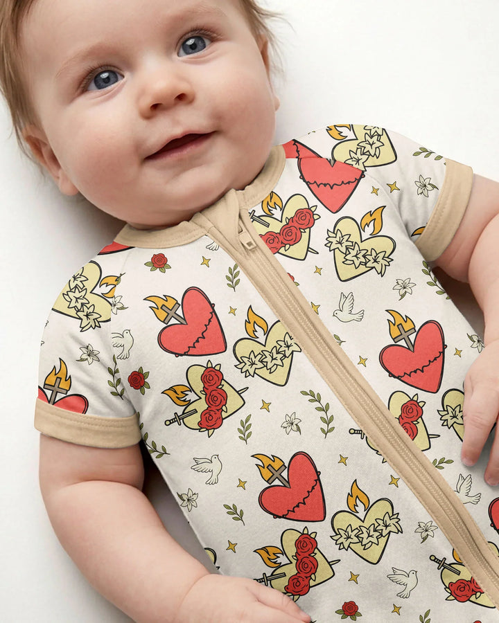 Three Sacred Hearts Bamboo Shorty Zippy