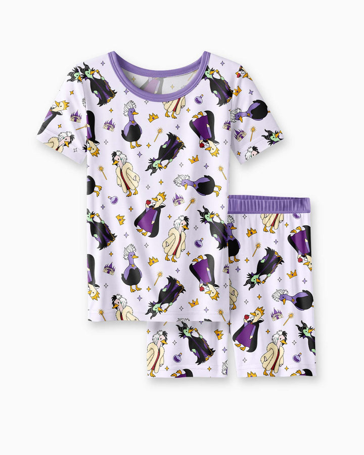 Conjunto de Pijama de Dos Piezas de Bambú con Mangas Cortas y Pantalones Cortos