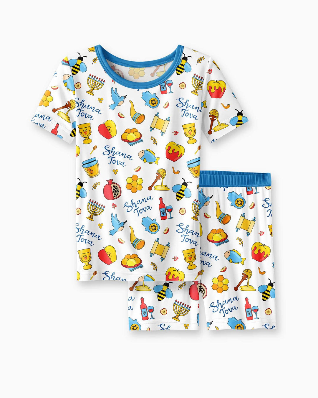 Shanah Tovah U'Metukah Bamboo Two Piece Short Sleeve Shorts Pajama Set