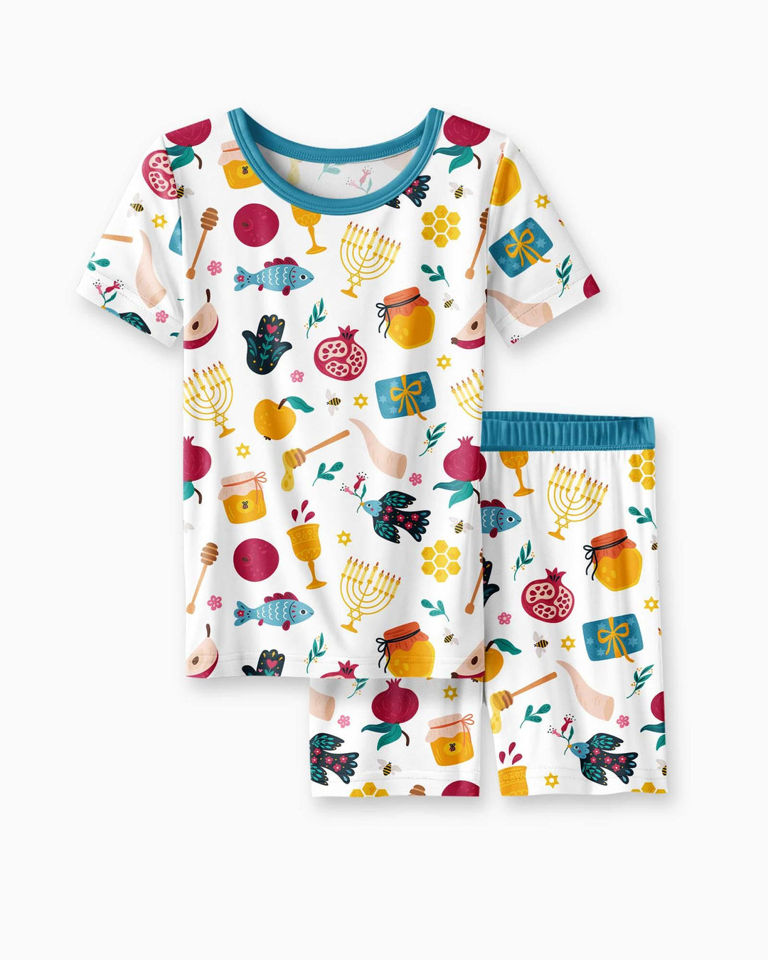 Pijama de dos piezas de bambú de manga corta y pantalón corto "El mejor papá del mundo"