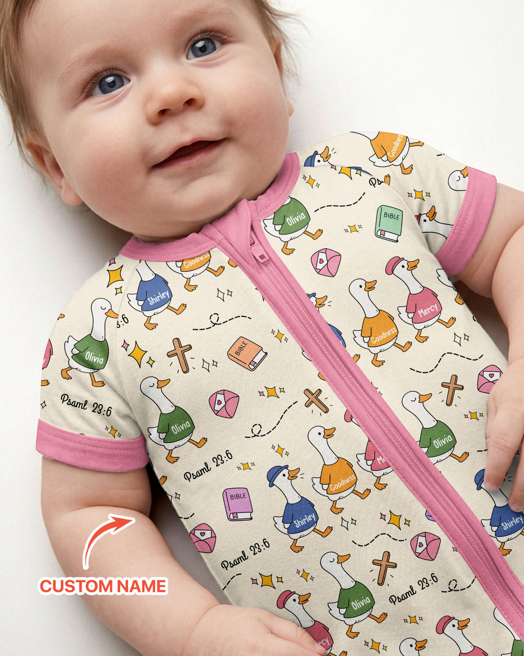 Psalm 23:6 Matching Family Bamboo Shorty Zippy