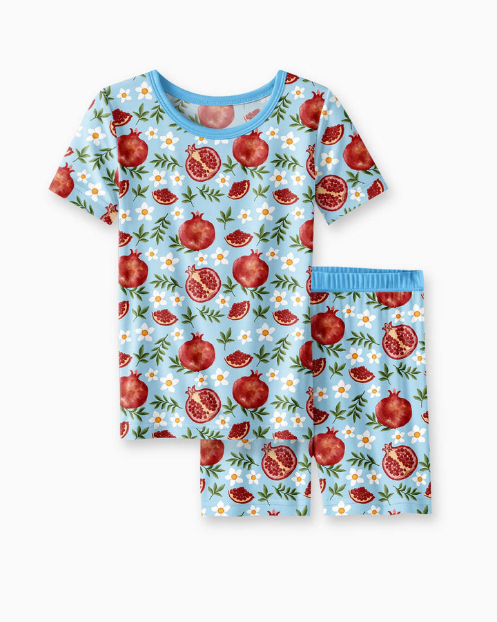 Schlafanzug-Set zweiteilig, kurze Ärmel, kurze Hose, Bambus