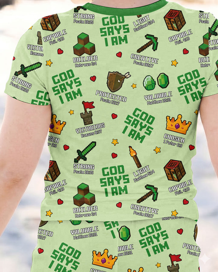Christian Gamer Bamboo Two Piece Short Sleeve Pajama Set