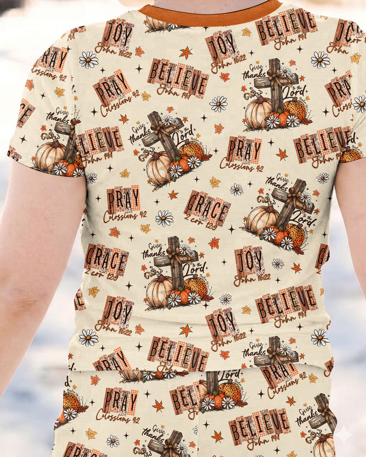 Conjunto de pijama de dos piezas de manga corta de bambú
