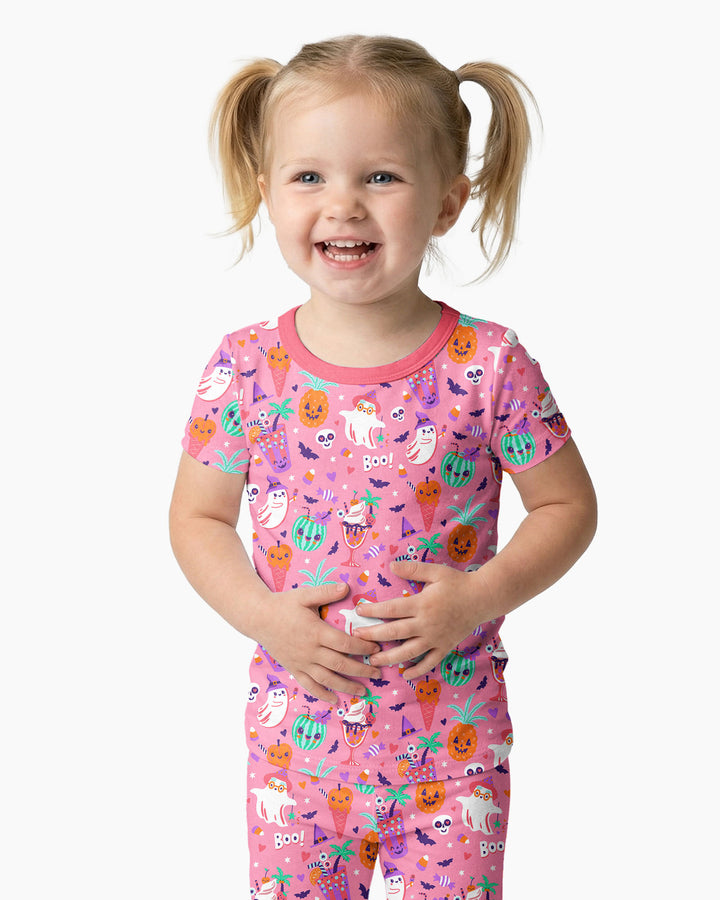 Summerween Doodles Bamboo Two Piece Short Sleeve Pajama Set