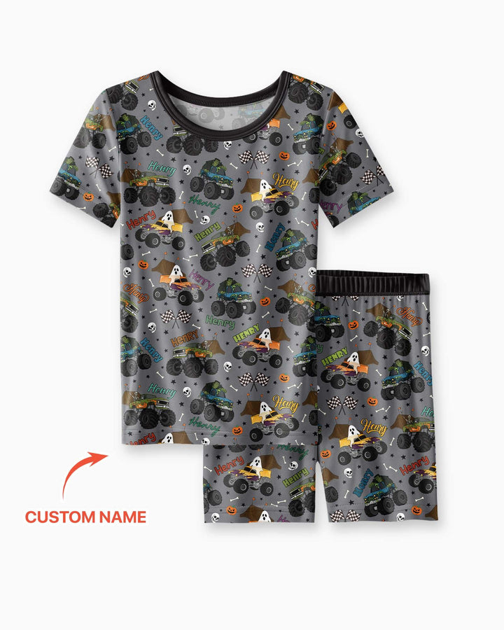 Conjunto de Pijama de Dos Piezas de Bambú con Mangas Cortas y Pantalones Cortos
