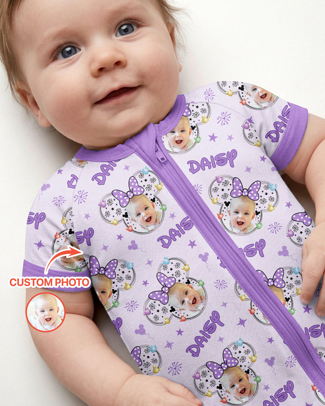 Custom Photo Little Princess Bamboo Shorty Zippy